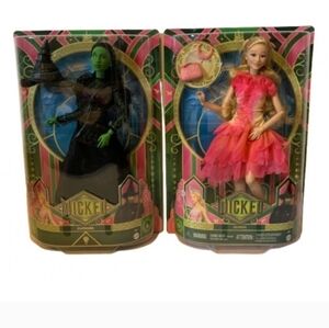 Set of 2 NIP. MATTEL Wicked Elphaba & Glinda Dolls